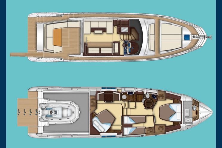 Layout for MINI TOO - Azimut 55S, motor yacht layout