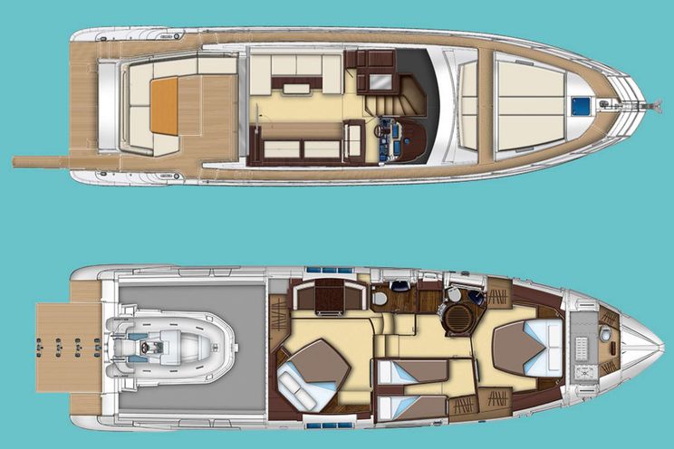 Layout for MINI TOO - Azimut 55S, motor yacht layout