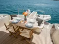 SENZA PAROLA - Aicon 56 S Fly,aft alfresco dining area SENZA PAROLA - Aicon 56 S Fly,aft alfresco dining area