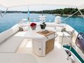SKYFALL - Azimut 47 Fly,flybridge seating lounge with minibar