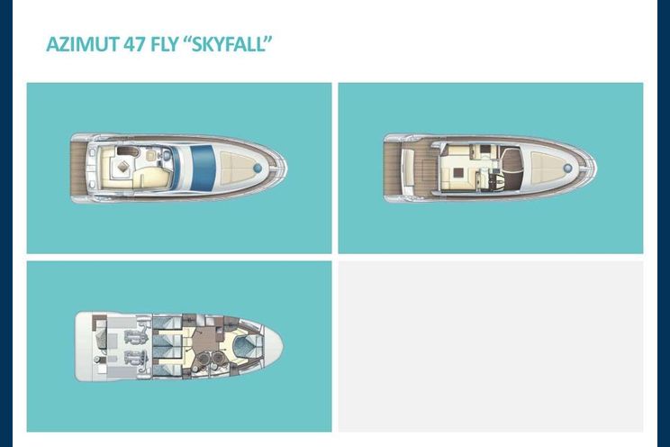Layout for SKYFALL - Azimut 47 Fly, motor yacht layout