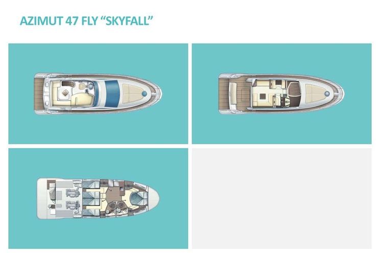 Layout for SKYFALL - Azimut 47 Fly, motor yacht layout