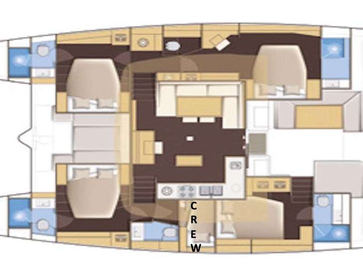 FLO Lagoon 52 - catamaran yacht layout FLO Lagoon 52 - catamaran yacht layout