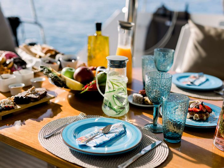 NEW HORIZONS 2 Fountaine Pajot Saba 50 - sample breakfast NEW HORIZONS 2 Fountaine Pajot Saba 50 - sample breakfast
