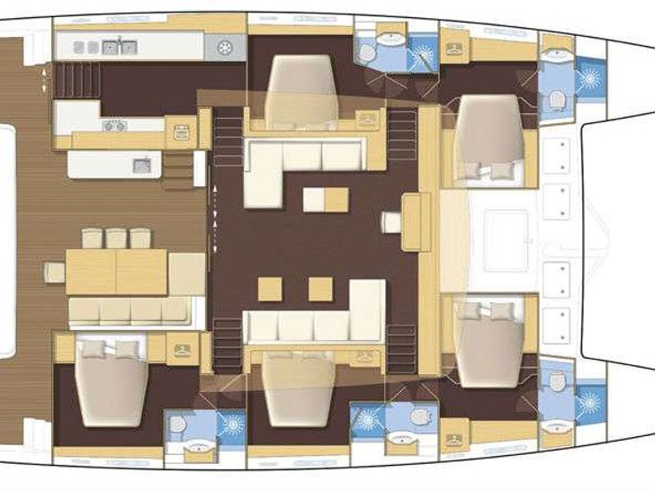 SELENE Fountaine Pajot Alegria 67 - yacht layout SELENE Fountaine Pajot Alegria 67 - yacht layout
