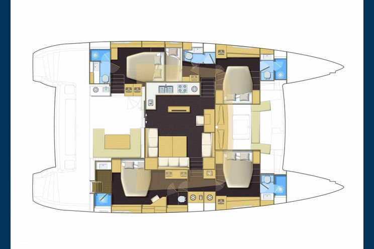 Layout for MELITI - yacht layout