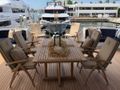 NEVER ENOUGH - FEADSHIP 140 Mid deck dining NEVER ENOUGH - FEADSHIP 140 Mid deck dining