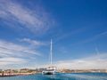 FEEL THE BLUE Sunreef 60 - anchored across the waterline FEEL THE BLUE Sunreef 60 - anchored across the waterline