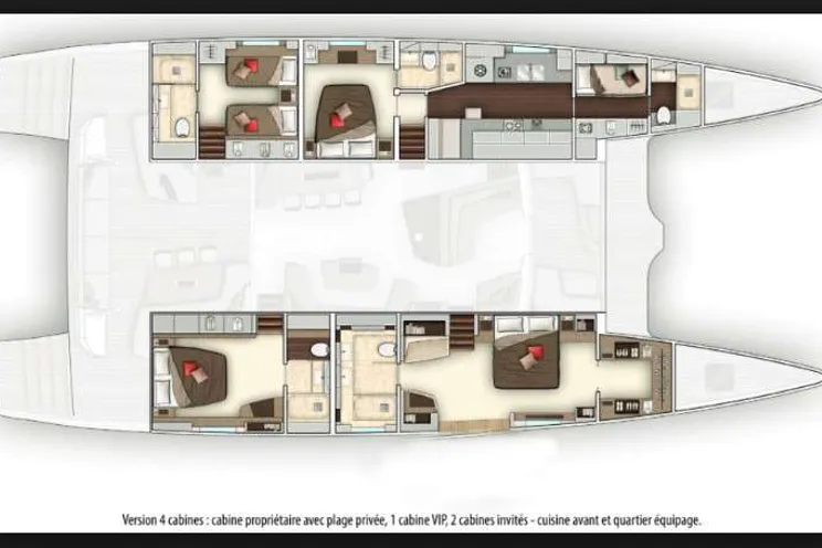 Layout for TWIN FLAME 77 Lagoon Seventy 7 - layout