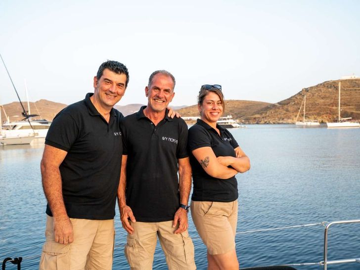 NOMAD - Captain:Giorgos Benis<br />Giorgos born and raised in Volos of Greece in 1966. <br />He studied mechanical engineer back when he was young.<br />He then decided to improve his sailing skills and he now owns Offshore,Speed boat,Life and saving&