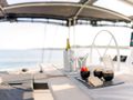 NOMAD Lagoon 52 - flybridge dining area NOMAD Lagoon 52 - flybridge dining area
