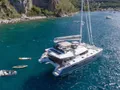 ARAOK Fountaine Pajot Ipanema 58 - aerial anchored shot with water toys ARAOK Fountaine Pajot Ipanema 58 - aerial anchored shot with water toys