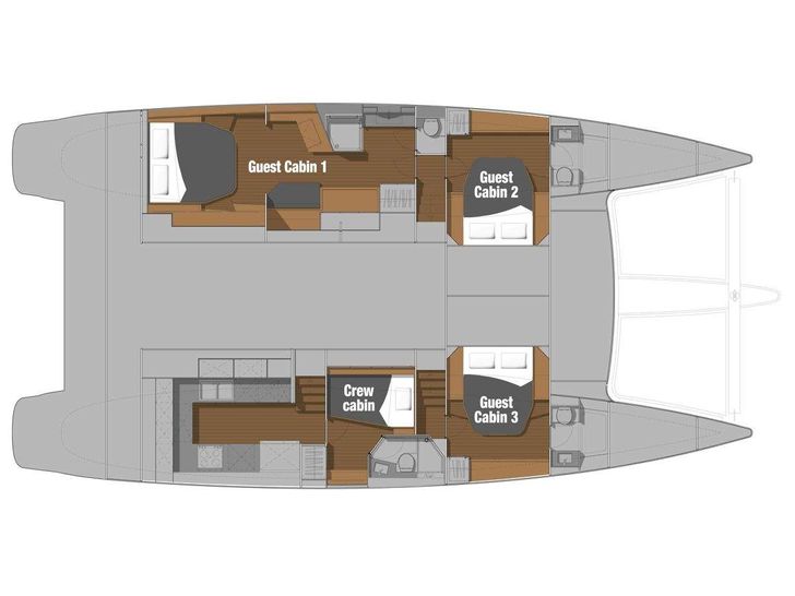 ARAOK Fountaine Pajot Ipanema 58 - layout ARAOK Fountaine Pajot Ipanema 58 - layout