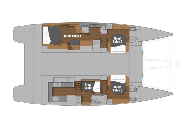 Layout for ARAOK Fountaine Pajot Ipanema 58 - layout