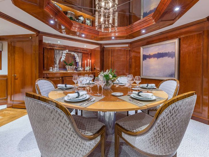 ARIADNE Breaux Bay Craft 37m Luxury Crewed Motor Yacht Formal Dining