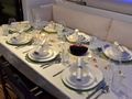 ADRIATIC TIGER Lagoon 620 - formal dining set up ADRIATIC TIGER Lagoon 620 - formal dining set up