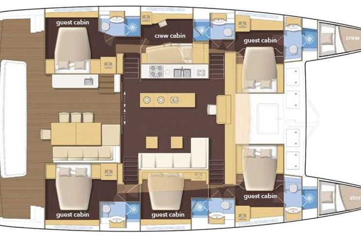 Layout for ADRIATIC TIGER - LAGOON 620, catamaran yacht layout