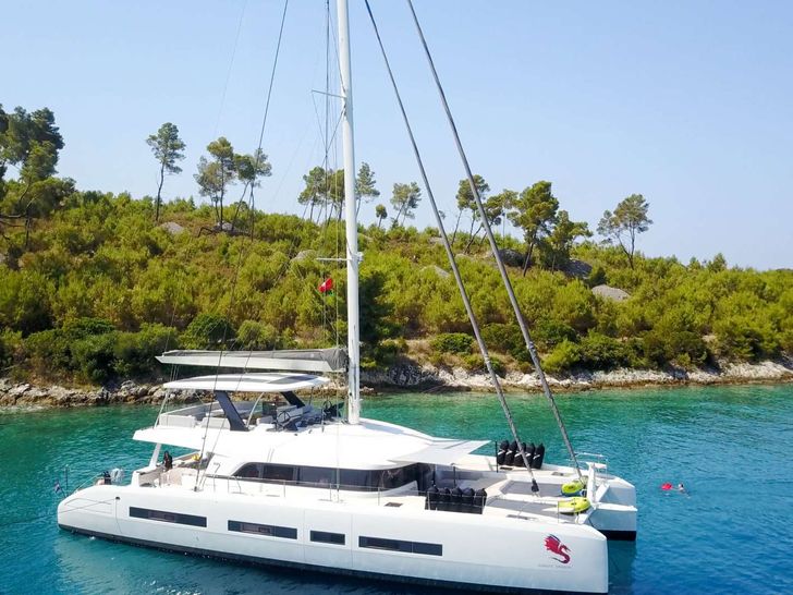 ADRIATIC DRAGON Lagoon 77 - main profile with waterline ADRIATIC DRAGON Lagoon 77 - main profile with waterline