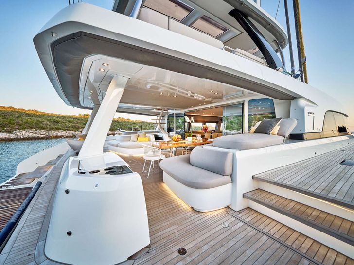ADRIATIC DRAGON Lagoon 77 - aft deck ADRIATIC DRAGON Lagoon 77 - aft deck