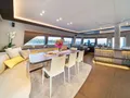 ADRIATIC DRAGON Lagoon 77 - saloon dining area ADRIATIC DRAGON Lagoon 77 - saloon dining area