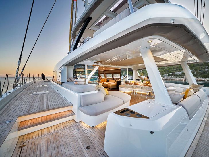 ADRIATIC DRAGON Lagoon 77 - aft deck ADRIATIC DRAGON Lagoon 77 - aft deck