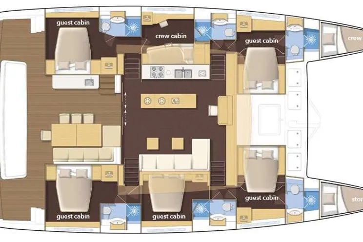 Layout for ADRIATIC LION - Lagoon 620, yacht layout