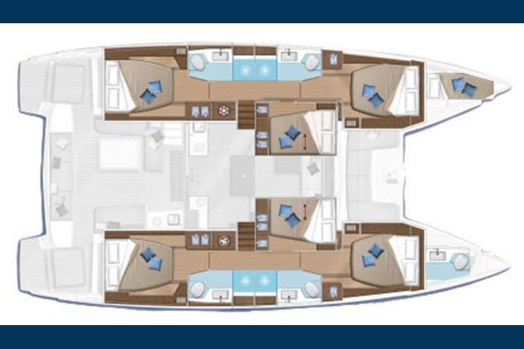Layout for ADRIATIC LEOPARD - Lagoon 50, catamaran yacht layout
