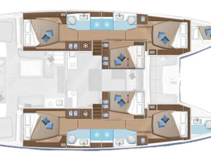 ADRIATIC LEOPARD - Lagoon 50,catamaran yacht layout