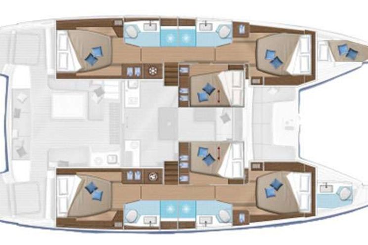 Layout for ADRIATIC LEOPARD - Lagoon 50, catamaran yacht layout