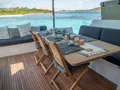 KARMA Lagoon 50 - aft alfresco dining area KARMA Lagoon 50 - aft alfresco dining area