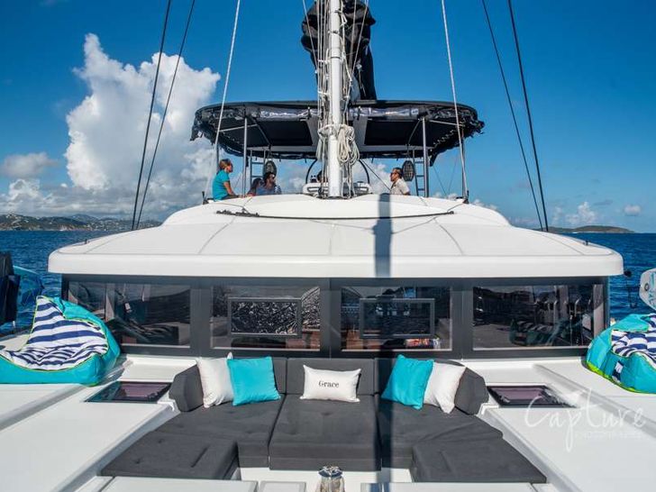 GRACE Lagoon 52 - foredeck lounge GRACE Lagoon 52 - foredeck lounge