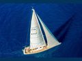 LOGICA - Compositeworks 27 m,aerial top view sailing