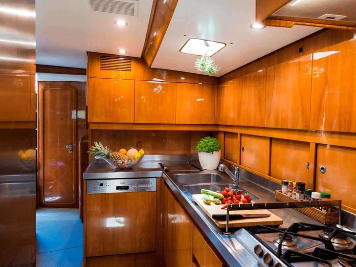 LOGICA - Compositeworks 27 m,galley panoramic view LOGICA - Compositeworks 27 m,galley panoramic view