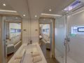SERENISSIMA Fountaine Pajot Alegria 67 - master cabin bathroom wide shot SERENISSIMA Fountaine Pajot Alegria 67 - master cabin bathroom wide shot