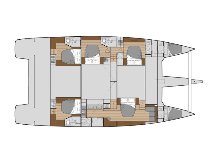 SERENISSIMA Fountaine Pajot Alegria 67 - catamaran yacht layout SERENISSIMA Fountaine Pajot Alegria 67 - catamaran yacht layout