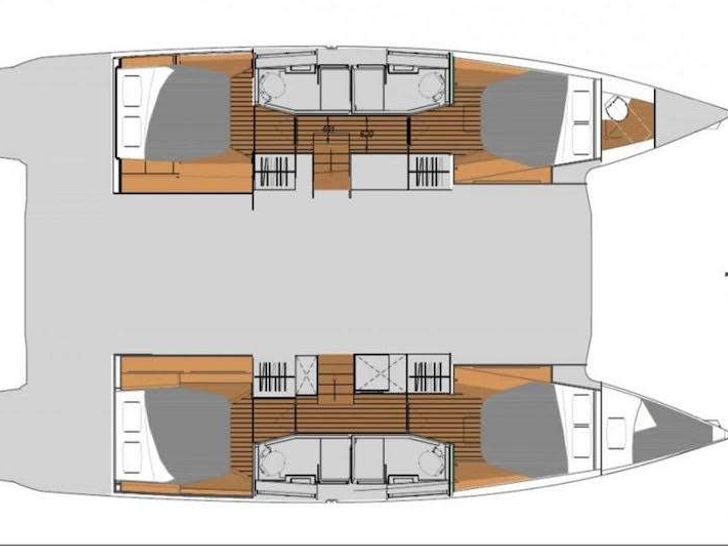 Fountaine Pajot Elba 45 CHAMPAGNE Yacht layout