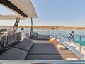 CHRISTAL MIO Fountaine Pajot Power 67 - flybridge bronzing area CHRISTAL MIO Fountaine Pajot Power 67 - flybridge bronzing area