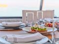 CHRISTAL MIO Fountaine Pajot Power 67 - dining set up CHRISTAL MIO Fountaine Pajot Power 67 - dining set up