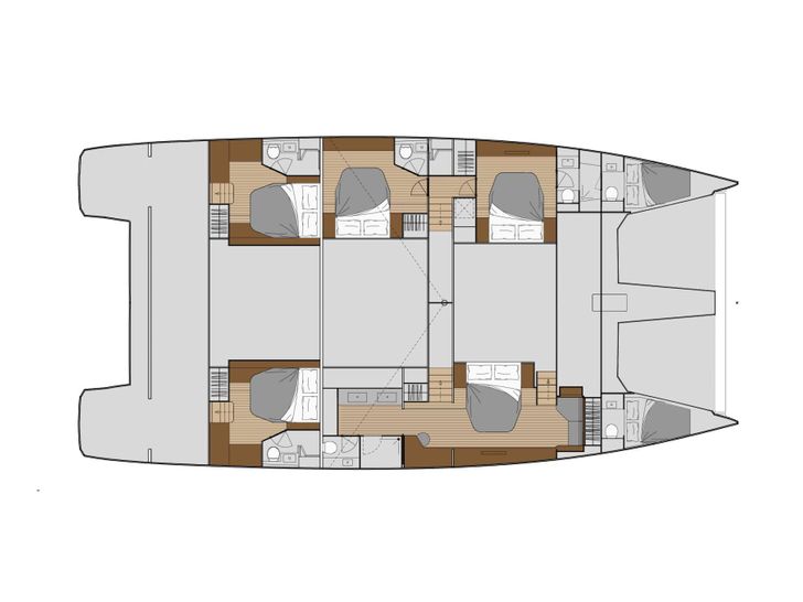 CHRISTAL MIO Fountaine Pajot Power 67 - layout CHRISTAL MIO Fountaine Pajot Power 67 - layout