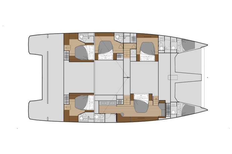 Layout for CHRISTAL MIO Fountaine Pajot Power 67 - layout