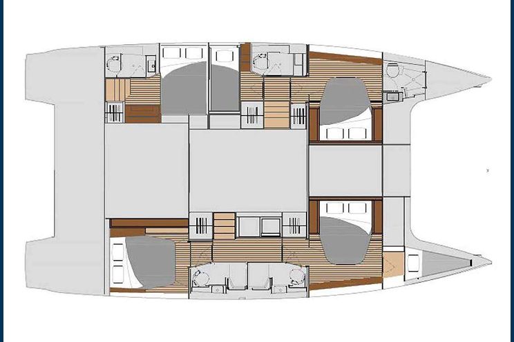Layout for WHITE CORAL - yacht layout