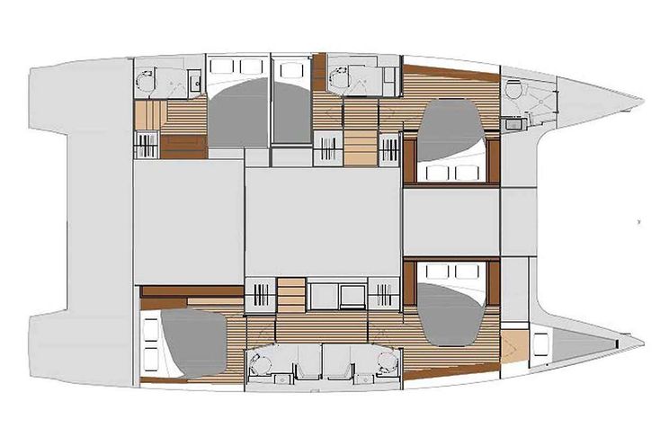 Layout for WHITE CORAL - yacht layout