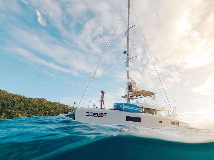 Ocelot is a 2016 Lagoon 520 owner's version offering a spacious master cabin + 3 other Queen guest cabins. All guest cabins have en-suite electric heads with vanity and separate shower stalls. There is also a 5th bunk cabin that offers two single berths a Ocelot is a 2016 Lagoon 520 owner's version offering a spacious master cabin + 3 other Queen guest cabins. All guest cabins have en-suite electric heads with vanity and separate shower stalls. There is also a 5th bunk cabin that offers two single berths a