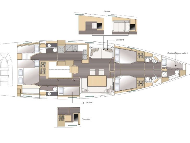 LIFE TIME - Jeanneau 64 - Yacht layout LIFE TIME - Jeanneau 64 - Yacht layout