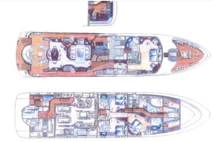 Layout for XANADU - Moonen 110, yacht layout