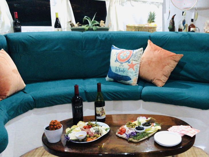 Comfortable lounge - with some delicious snacks