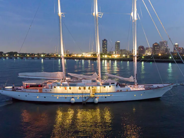 ARABELLA Palmer Johnson 157 Exterior Night ARABELLA Palmer Johnson 157 Exterior Night