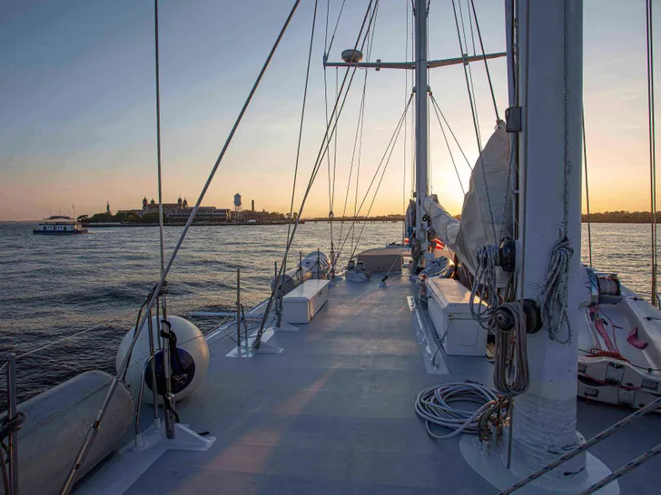 ARABELLA Palmer Johnson 157 Bow at Sunset