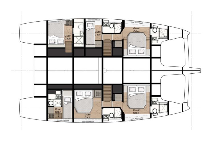 Layout for ADARA - yacht layout