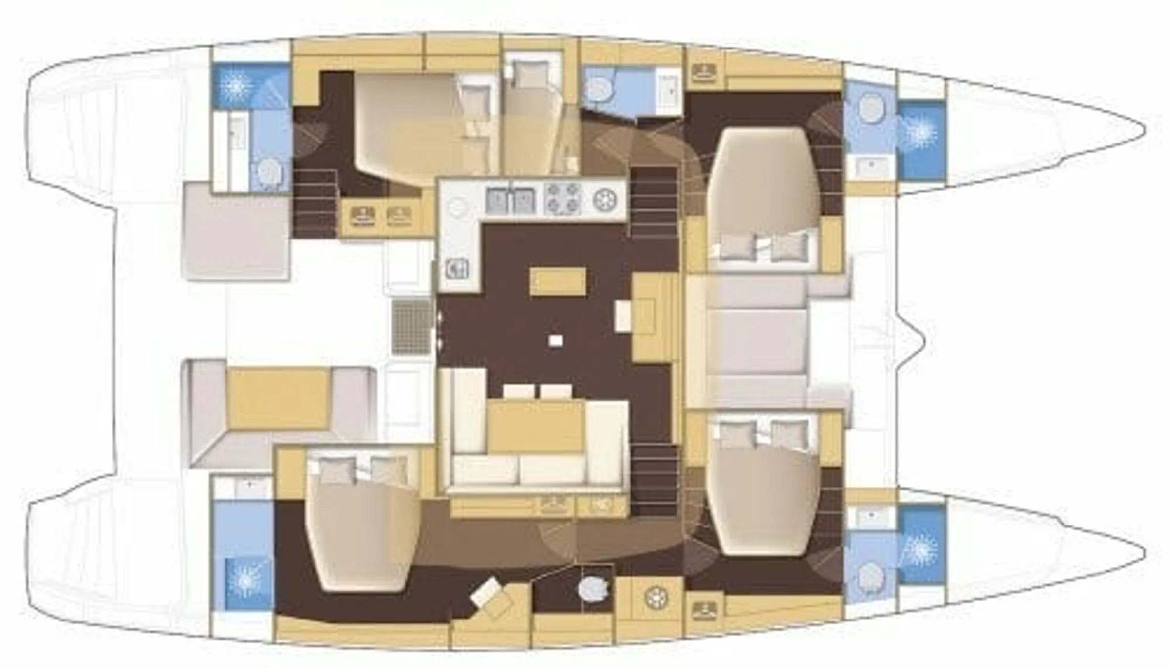 Lagoon 52F - Layout